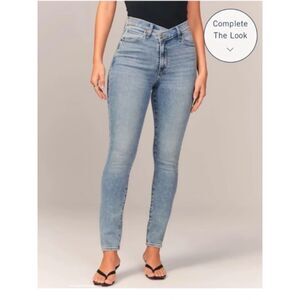 Abercrombie & Fitch‎ The Super Skinny Ankle High Rise Criss Cross Jeans